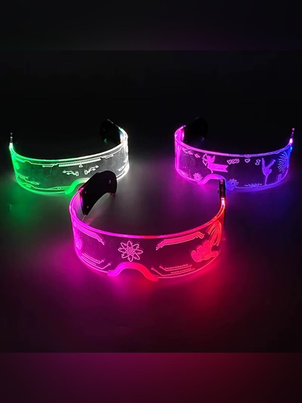 LED Light-Up VR Visor GLASSES Cyberpunk